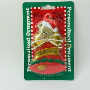 Vintage Stravina Personalized Christmas Ornament “Rebecca”
